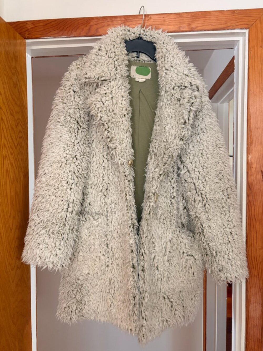 Anthropologie Grey Teddy Jacket size M